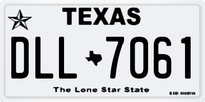 TX license plate DLL7061