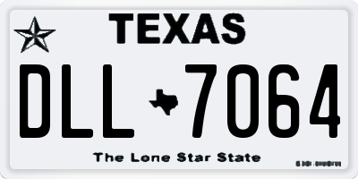 TX license plate DLL7064
