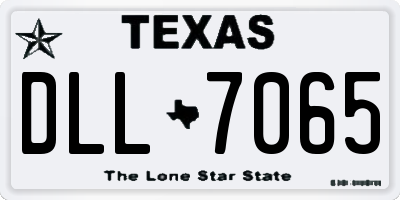 TX license plate DLL7065
