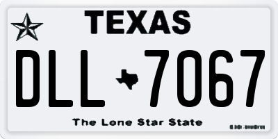 TX license plate DLL7067