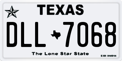 TX license plate DLL7068