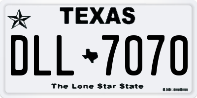 TX license plate DLL7070
