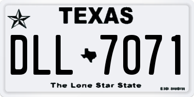 TX license plate DLL7071