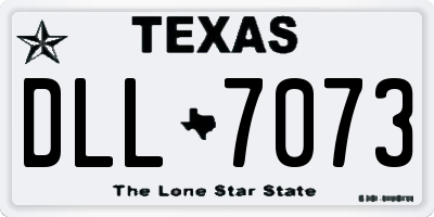 TX license plate DLL7073