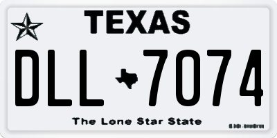 TX license plate DLL7074