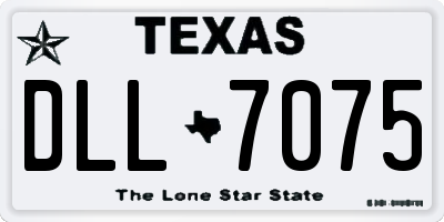 TX license plate DLL7075