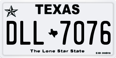 TX license plate DLL7076
