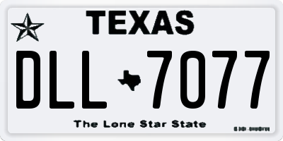 TX license plate DLL7077