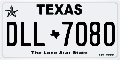 TX license plate DLL7080