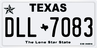 TX license plate DLL7083