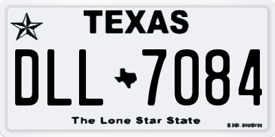 TX license plate DLL7084