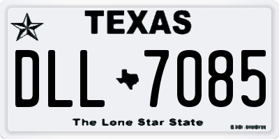 TX license plate DLL7085