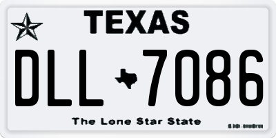 TX license plate DLL7086