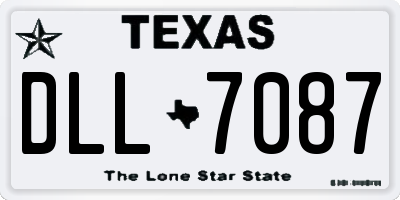 TX license plate DLL7087