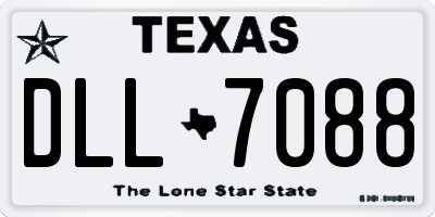 TX license plate DLL7088