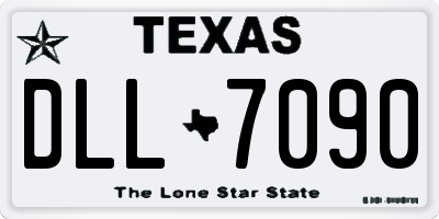 TX license plate DLL7090