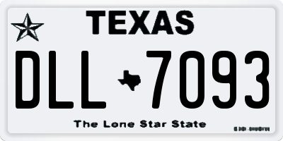 TX license plate DLL7093