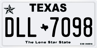 TX license plate DLL7098