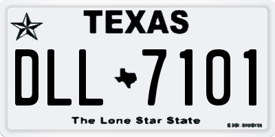 TX license plate DLL7101