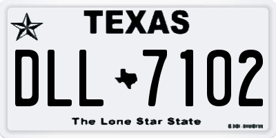 TX license plate DLL7102