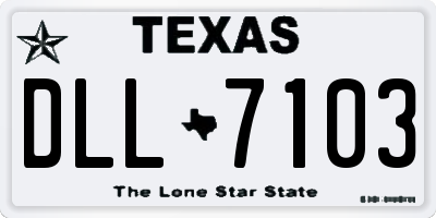 TX license plate DLL7103