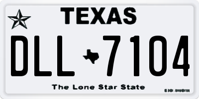 TX license plate DLL7104