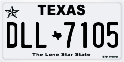 TX license plate DLL7105
