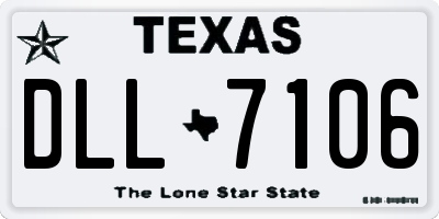 TX license plate DLL7106