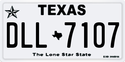 TX license plate DLL7107