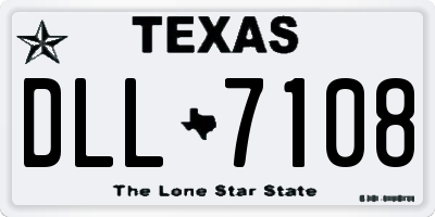 TX license plate DLL7108