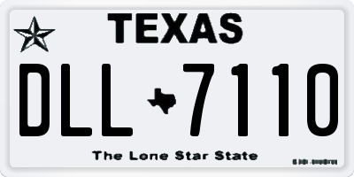 TX license plate DLL7110