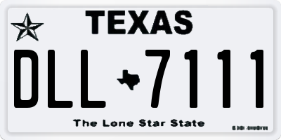 TX license plate DLL7111