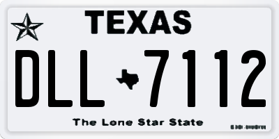 TX license plate DLL7112