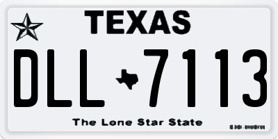 TX license plate DLL7113