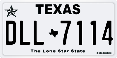 TX license plate DLL7114