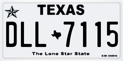 TX license plate DLL7115