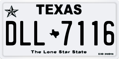 TX license plate DLL7116