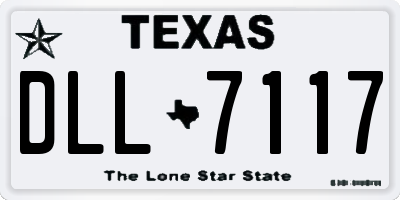 TX license plate DLL7117