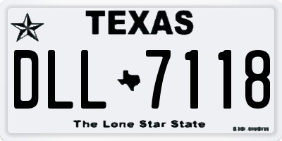 TX license plate DLL7118