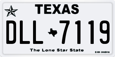 TX license plate DLL7119