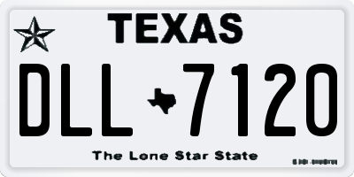TX license plate DLL7120