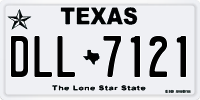 TX license plate DLL7121