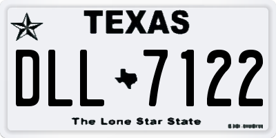 TX license plate DLL7122
