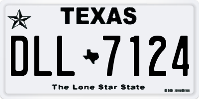 TX license plate DLL7124