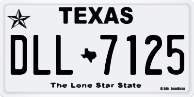 TX license plate DLL7125
