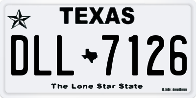 TX license plate DLL7126