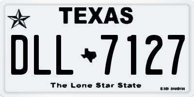 TX license plate DLL7127