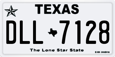 TX license plate DLL7128