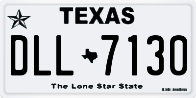 TX license plate DLL7130