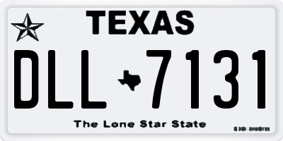 TX license plate DLL7131